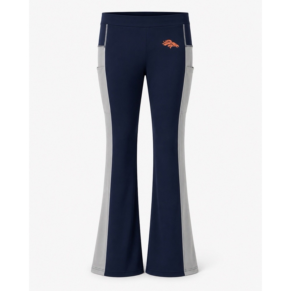 Denver Broncos NFL Women's M Flare Leggings Pants Pockets Fanatics Signature